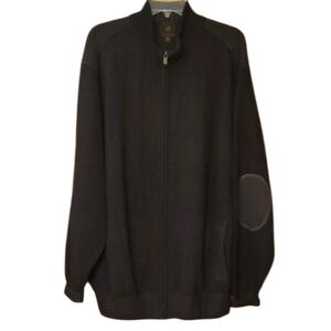 F/X Fusion Mens Size XLT Black Textural Sweater Full‎ Zip Jacket